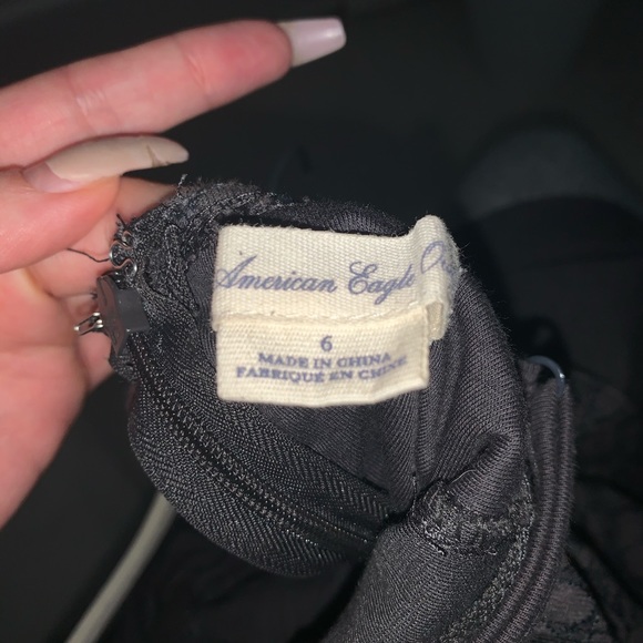 Charcoal Lace Fitted Mini Dress - Picture 5 of 5